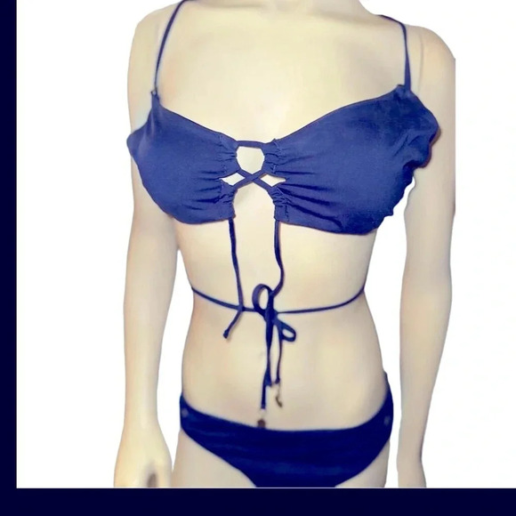 - Sperry Women's Blue Halter Bikini Set Size L 2 Piece Swimwear NWT - Picture 2 of 16
